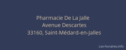 Pharmacie De La Jalle