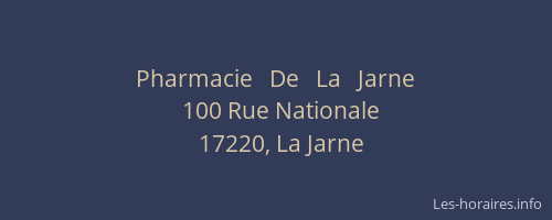 Pharmacie   De   La   Jarne