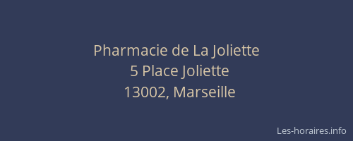 Pharmacie de La Joliette
