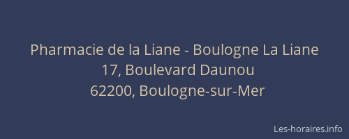 Pharmacie de la Liane - Boulogne La Liane