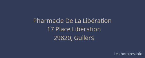Pharmacie De La Libération