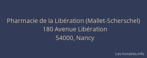 Pharmacie de la Libération (Mallet-Scherschel)