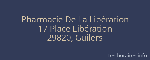 Pharmacie De La Libération