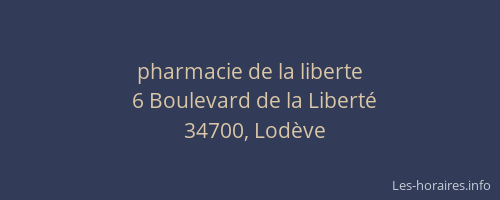 pharmacie de la liberte