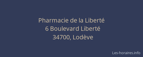 Pharmacie de la Liberté