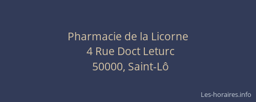 Pharmacie de la Licorne