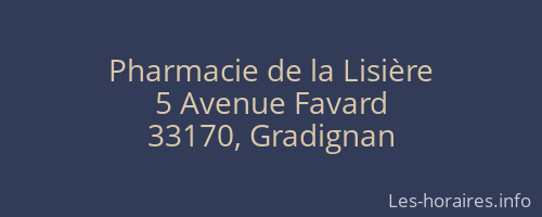 Pharmacie de la Lisière