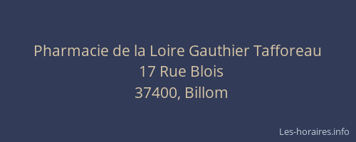 Pharmacie de la Loire Gauthier Tafforeau