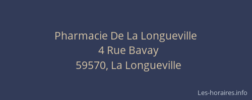 Pharmacie De La Longueville