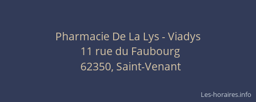 Pharmacie De La Lys - Viadys