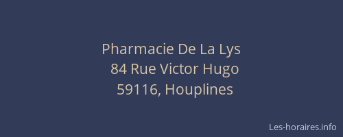 Pharmacie De La Lys