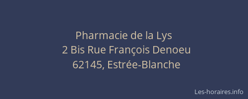 Pharmacie de la Lys