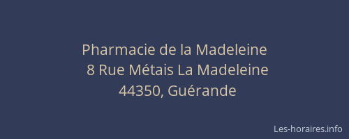 Pharmacie de la Madeleine