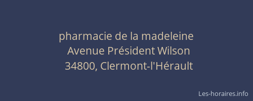 pharmacie de la madeleine