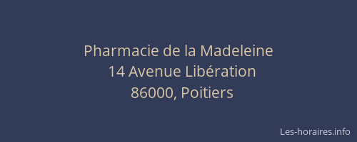 Pharmacie de la Madeleine