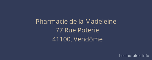 Pharmacie de la Madeleine