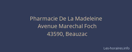 Pharmacie De La Madeleine