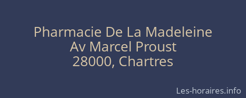 Pharmacie De La Madeleine