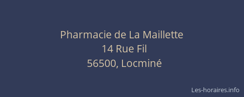 Pharmacie de La Maillette