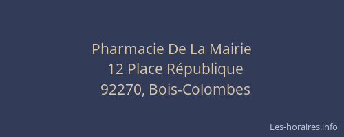 Pharmacie De La Mairie