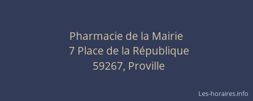 Pharmacie de la Mairie
