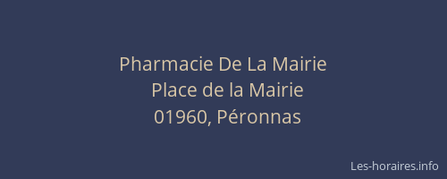 Pharmacie De La Mairie