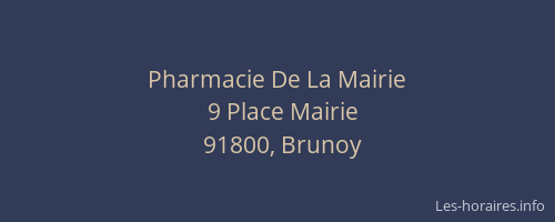 Pharmacie De La Mairie