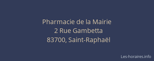 Pharmacie de la Mairie