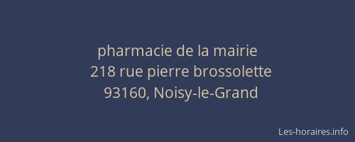 pharmacie de la mairie