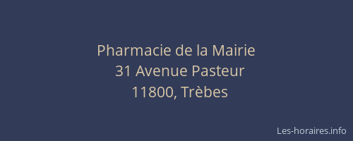 Pharmacie de la Mairie