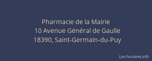Pharmacie de la Mairie