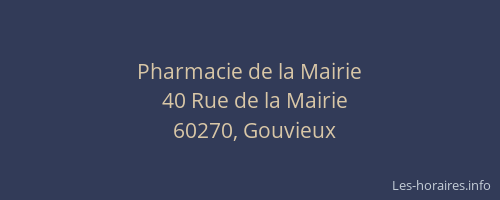 Pharmacie de la Mairie