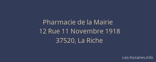 Pharmacie de la Mairie