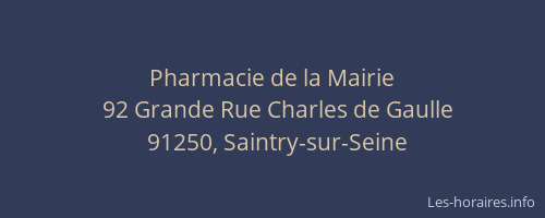 Pharmacie de la Mairie