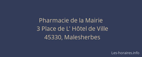 Pharmacie de la Mairie