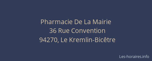 Pharmacie De La Mairie