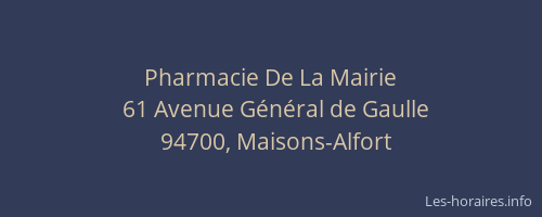 Pharmacie De La Mairie