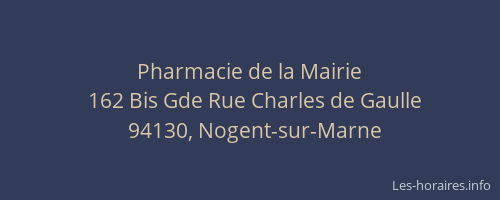 Pharmacie de la Mairie