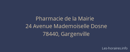 Pharmacie de la Mairie