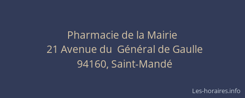 Pharmacie de la Mairie