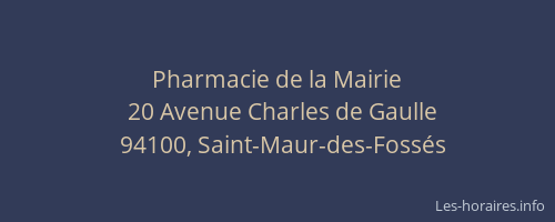 Pharmacie de la Mairie
