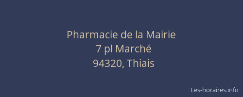 Pharmacie de la Mairie