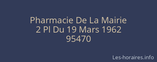 Pharmacie De La Mairie