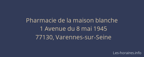 Pharmacie de la maison blanche
