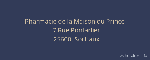 Pharmacie de la Maison du Prince