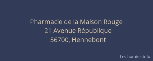 Pharmacie de la Maison Rouge