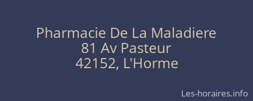 Pharmacie De La Maladiere