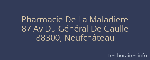 Pharmacie De La Maladiere