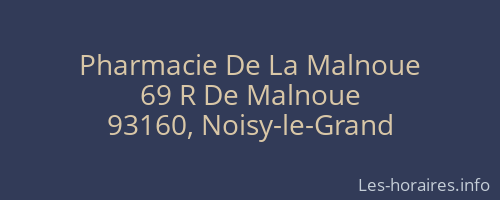 Pharmacie De La Malnoue