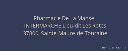 Pharmacie De La Manse